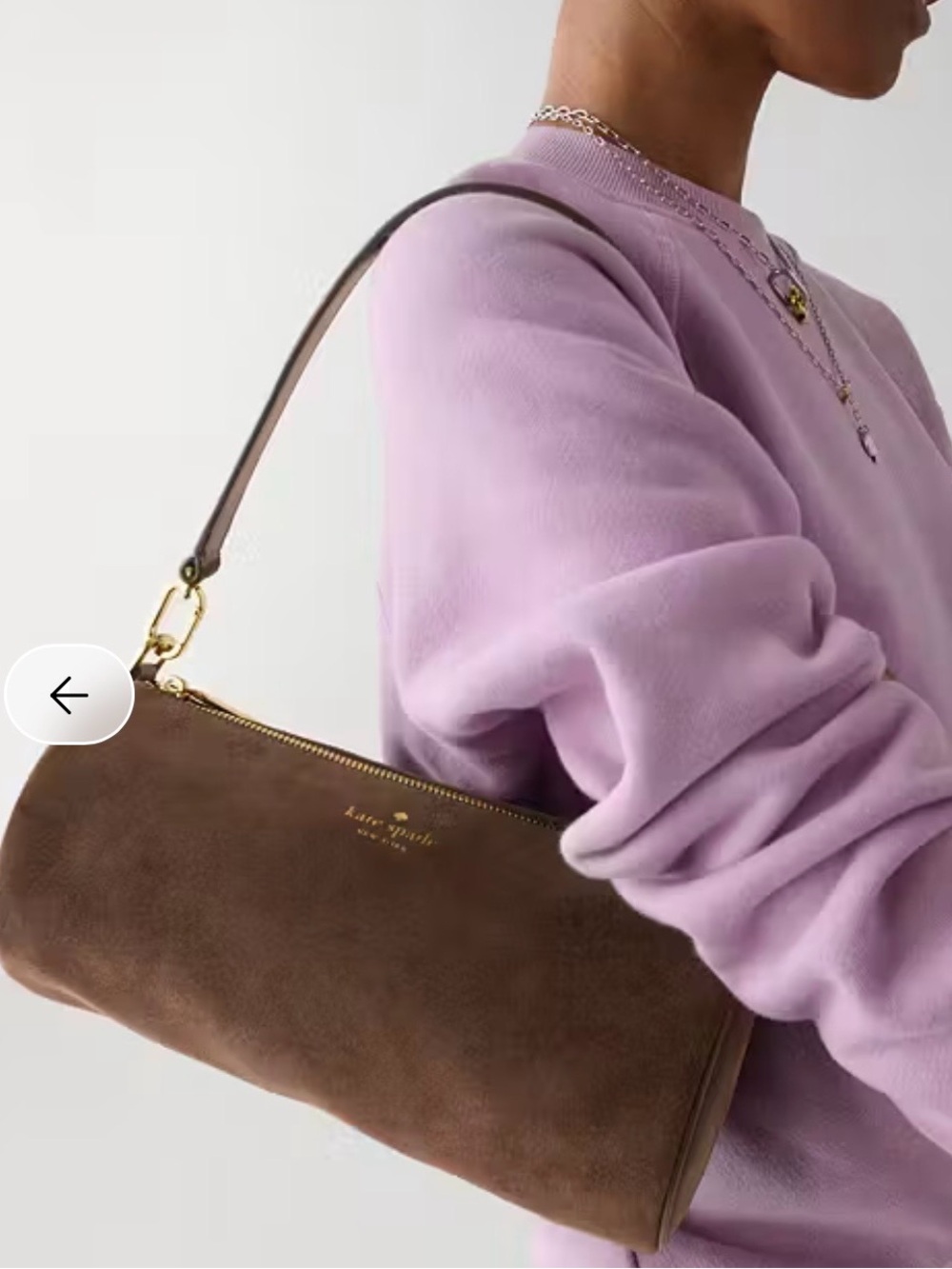 Kate Spade New York Roulette Medium Suede Shoulder Bag NWT - Picture 9 of 10